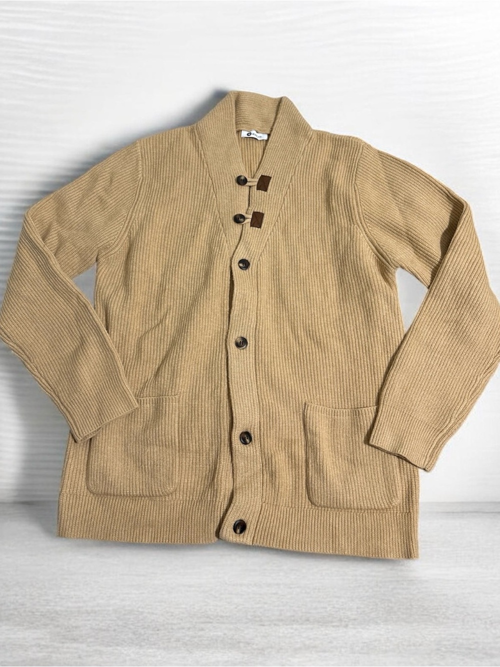 Men's Shawl Collar Button Cardigan - Camel